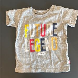 Levi's Gray and Yellow Short Sleeve Tee Vibrant Design